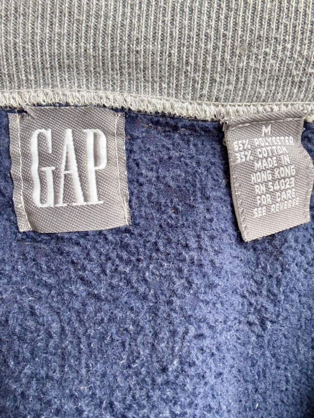 Vintage GAP striped oversized sweatshirt classic crewneck medium pocket - Picture 9 of 10